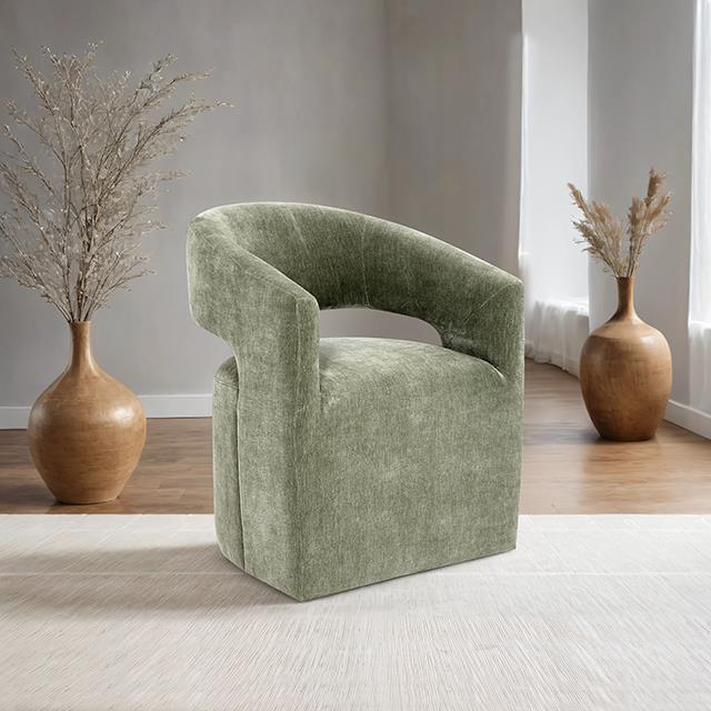 Furniture of America Tresa FM-AC3002GR Arm Chair with Casters IMAGE 2