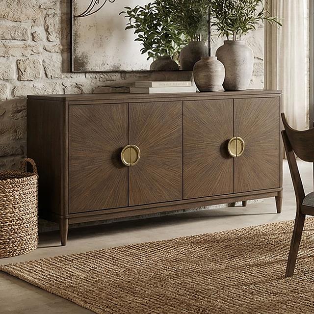 Furniture of America Clarksburg FM39018WN-SV Server IMAGE 1