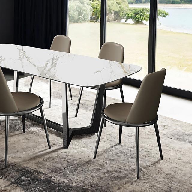 Furniture of America Norelli FM3701SV-T-7PC 7 Pc Dining Table Set IMAGE 2