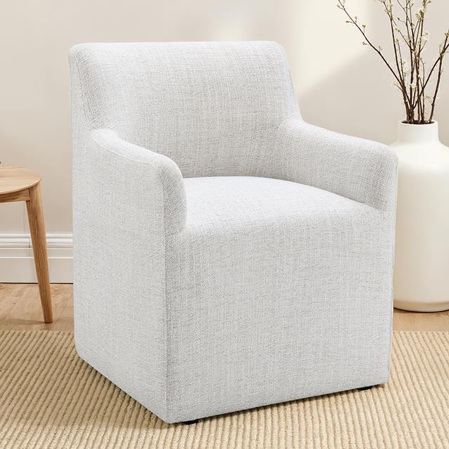 Furniture of America Fico FM3003WH-AC Arm Chair IMAGE 1