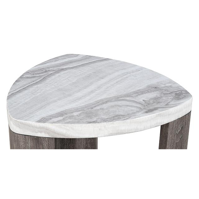 Furniture of America Levis FM44006GY-E Triangle End Table IMAGE 3
