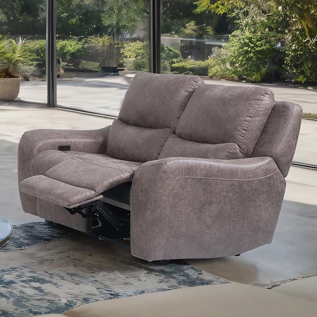 Furniture of America Demetrius CM9931BR-LV-PM-PK Power Loveseat IMAGE 1