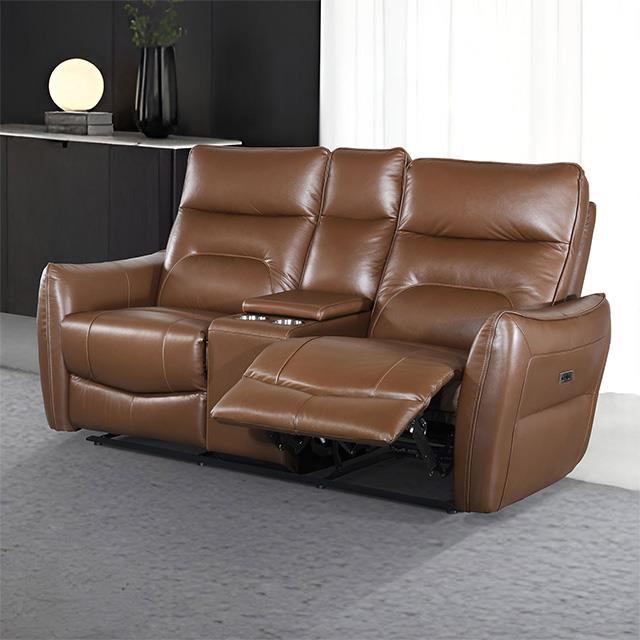 Furniture of America Terentius FM69006BR-LV-PM Power Loveseat IMAGE 1