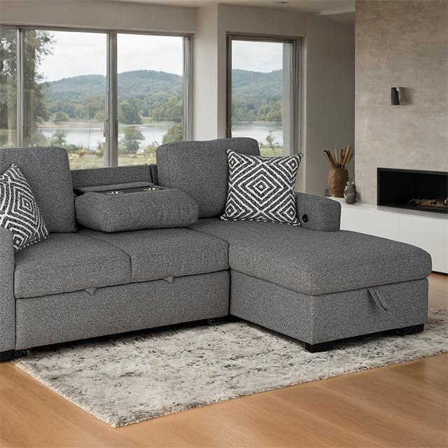 Furniture of America Chatham FM64005GY-SECT-R Sectional IMAGE 1