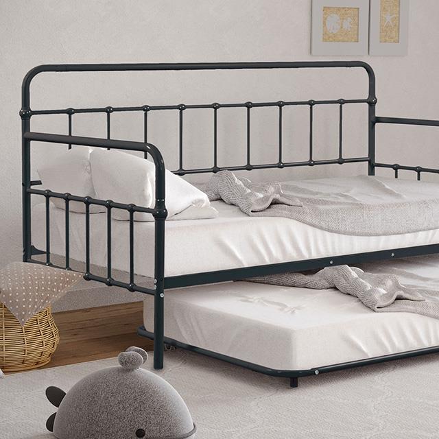 Furniture of America Thera FM1000BK Daybed with Trundle IMAGE 1