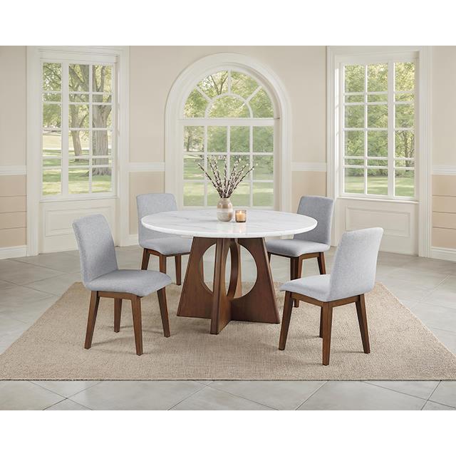 Furniture of America Ostbirk FM37011WN-RT-5PC 5 Pc Dining Table Set IMAGE 2