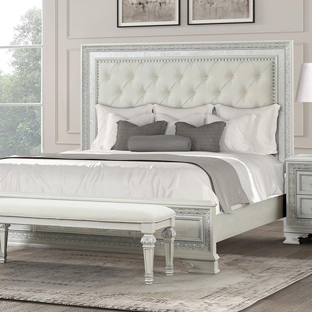 Furniture of America Stella Mia FM70000WH-EK-F-BED King Bed IMAGE 1