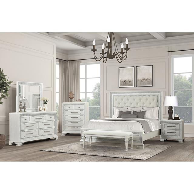 Furniture of America Stella Mia FM70000WH-EK-F-BED King Bed IMAGE 2