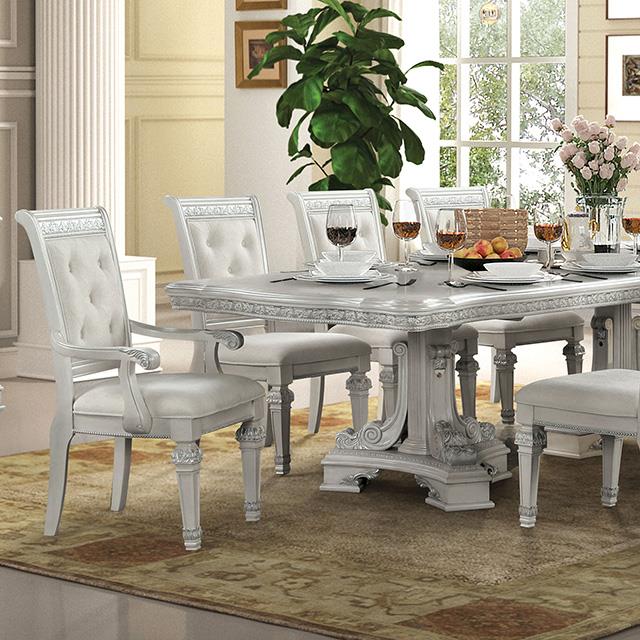 Furniture of America Stella Mia FM31000WH-T-TABLE Dining Table IMAGE 8