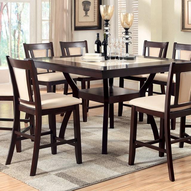 Furniture of America Brent CM3984PT-9PC 9 Pc Counter Height Table Set IMAGE 3