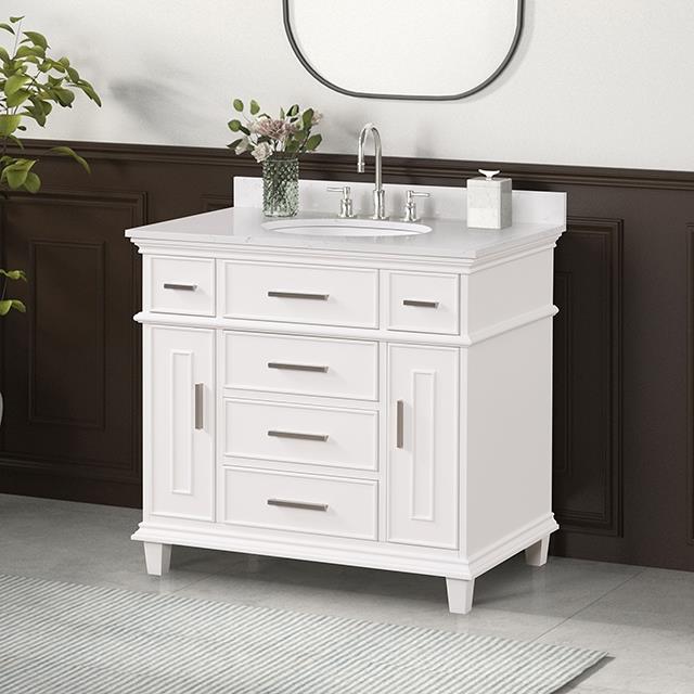 Furniture of America Savona TM-CT007WH-36+08WH Vanity Set IMAGE 1