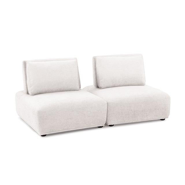 Furniture of America Stavanger FM63001WH-B 2-Seater IMAGE 1