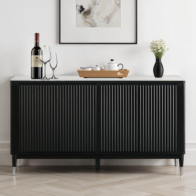 Furniture of America Maidstone FM32001BK-SV Server IMAGE 1