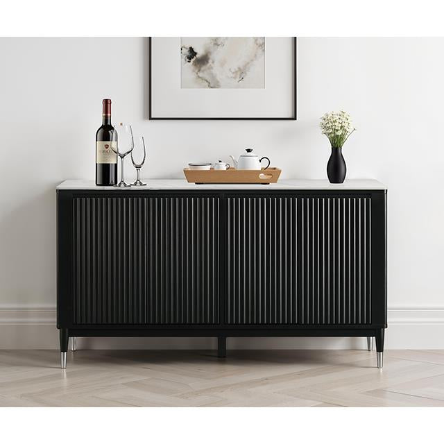 Furniture of America Maidstone FM32001BK-SV Server IMAGE 2
