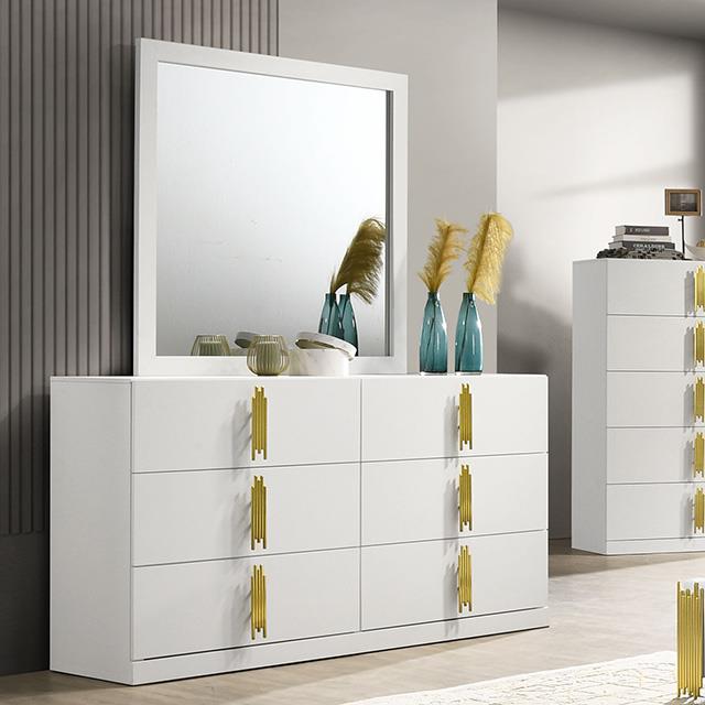Furniture of America Basildon FM7271WH-D Dresser IMAGE 1