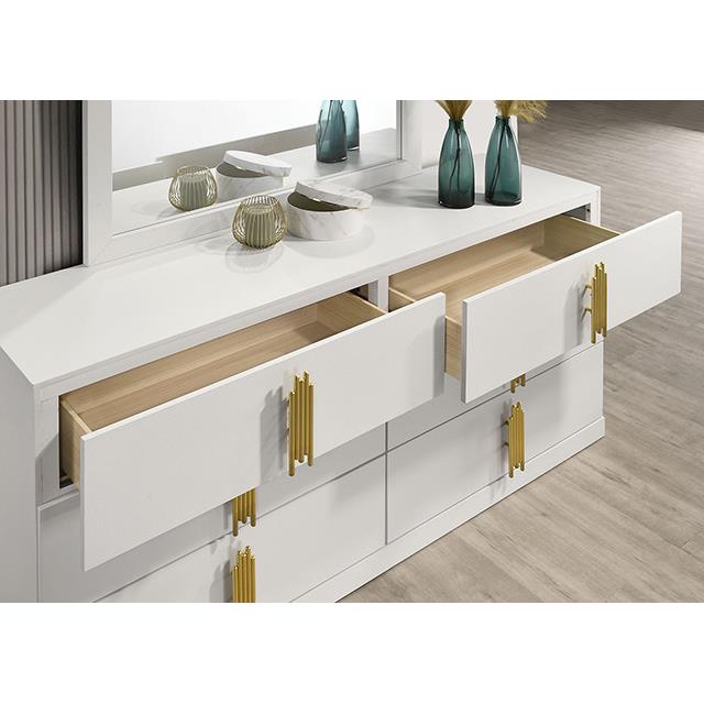 Furniture of America Basildon FM7271WH-D Dresser IMAGE 3