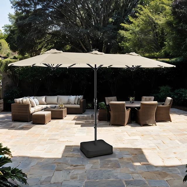 Furniture of America Musa GM-3007CS Rectangular Market Umbrella IMAGE 1