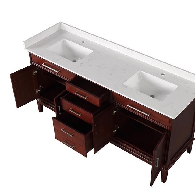 Furniture of America Almeria TM-CT005WH-72+07CH Vanity Set IMAGE 5