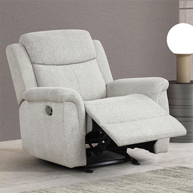 Furniture of America Sandbach FM6013LG-CH-M Manual Glider Recliner IMAGE 1