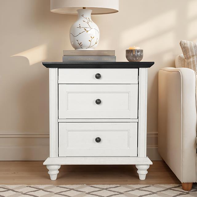 Furniture of America Hyde SL7201WH-N Nightstand IMAGE 2