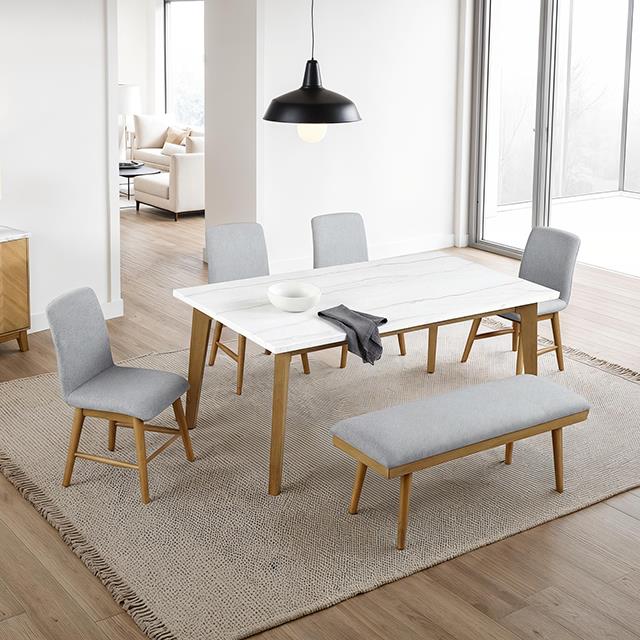 Furniture of America Mandier FM37009NT-T Rectangular Table IMAGE 1