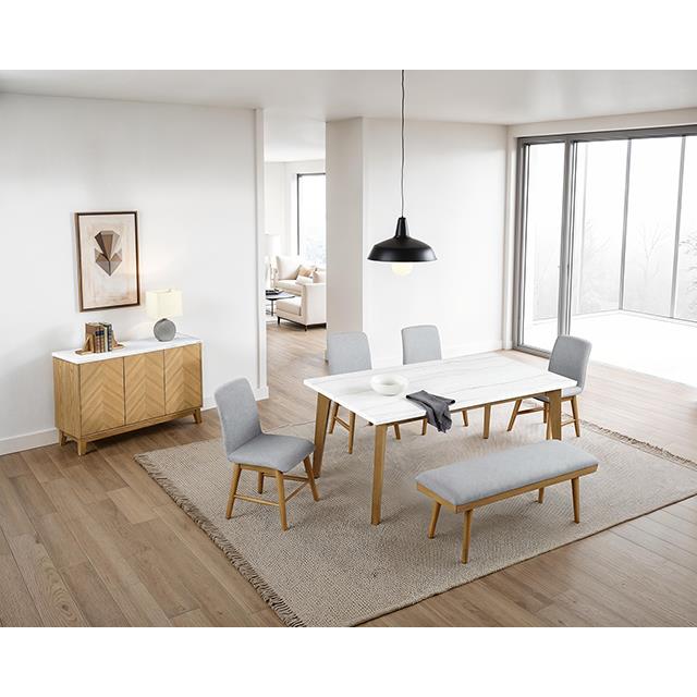 Furniture of America Mandier FM37009NT-T Rectangular Table IMAGE 2