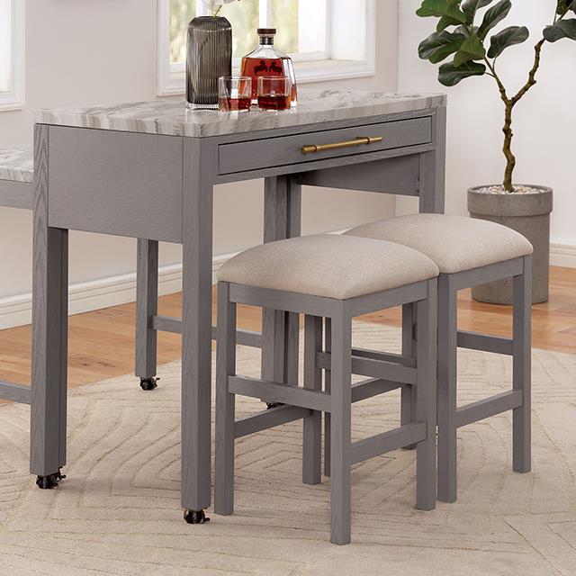 Furniture of America Whitehall FOA3544LG-PT-3PC 3 Pc Counter Height Table Set IMAGE 5