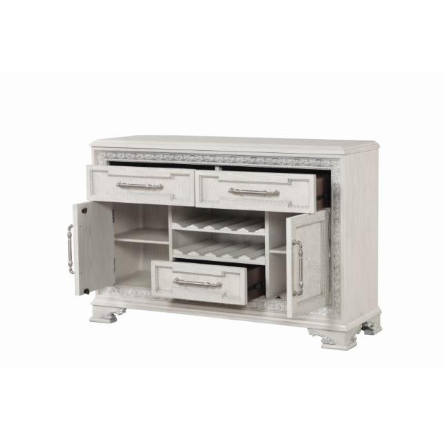 Furniture of America Stella Mia FM31000WH-SV Sideboard IMAGE 3