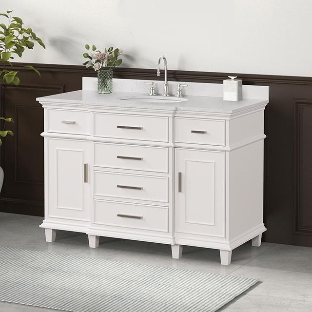 Furniture of America Zadar TM-CT009WH-48+09WH Vanity Set IMAGE 1