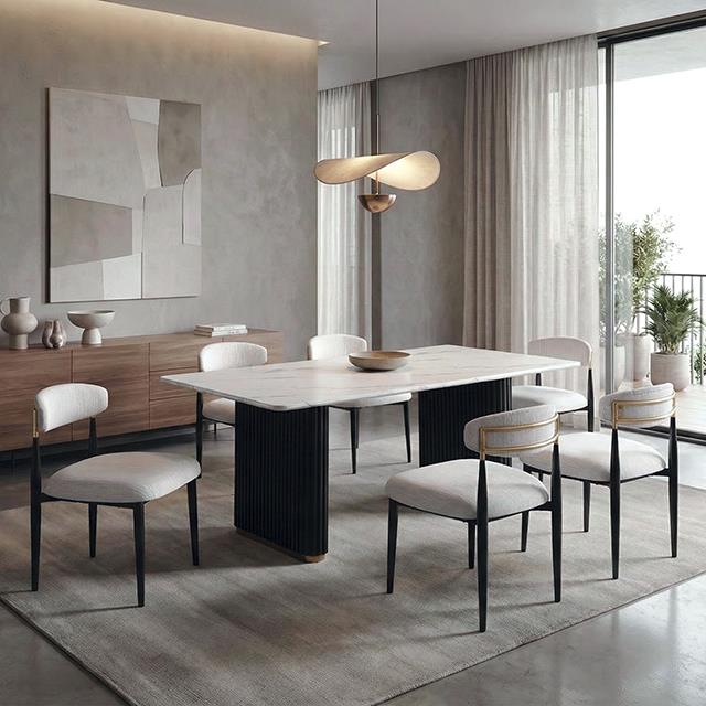 Furniture of America Minden FM37020BK-T-TABLE Dining Table IMAGE 1