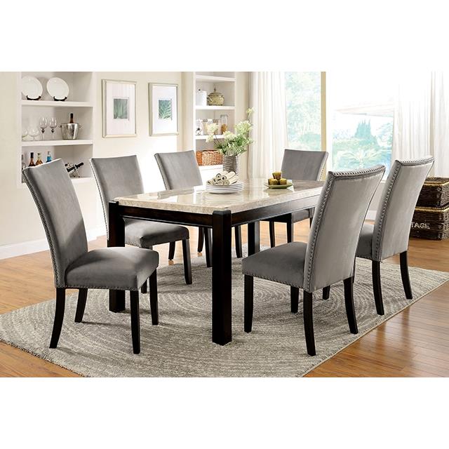 Furniture of America Gladstone CM3823T-7PC-3744GY 7 Pc Dining Table Set IMAGE 2
