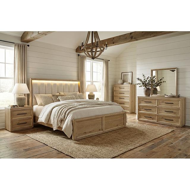 Furniture of America Helios FM74008NT-N Nightstand with Usb IMAGE 2