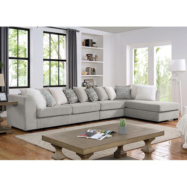 Furniture of America Leandra CM6258LG-AC Armless Chair IMAGE 2