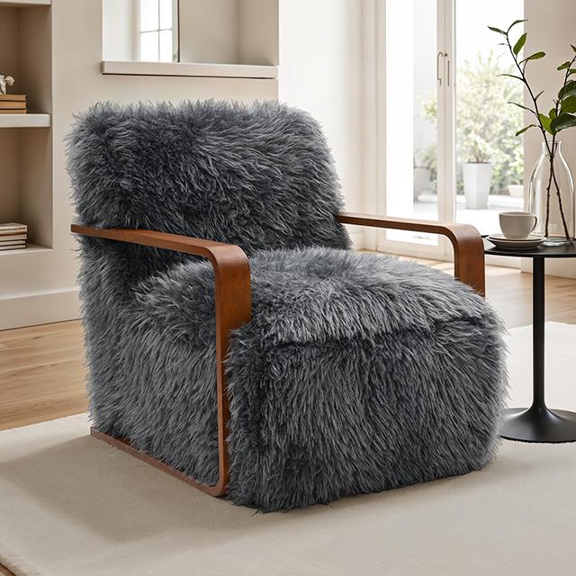 Furniture of America Elardo FM-AC6006DG Accent Chair IMAGE 1