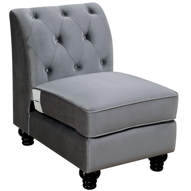 Furniture of America Jolanda CM6158GY-CHL Left Armless Chair IMAGE 2