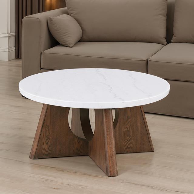 Furniture of America Lemvig FM47016WN-CR Coffee Table IMAGE 1