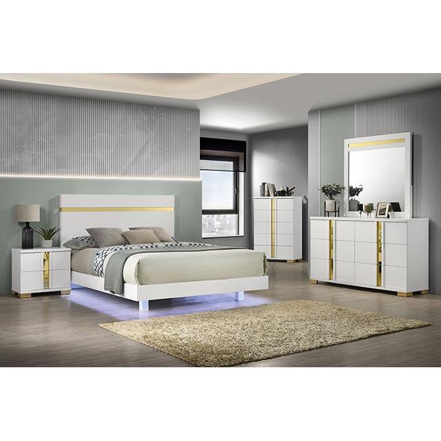 Furniture of America Lillestrom FM7217WH-N Nightstand IMAGE 2