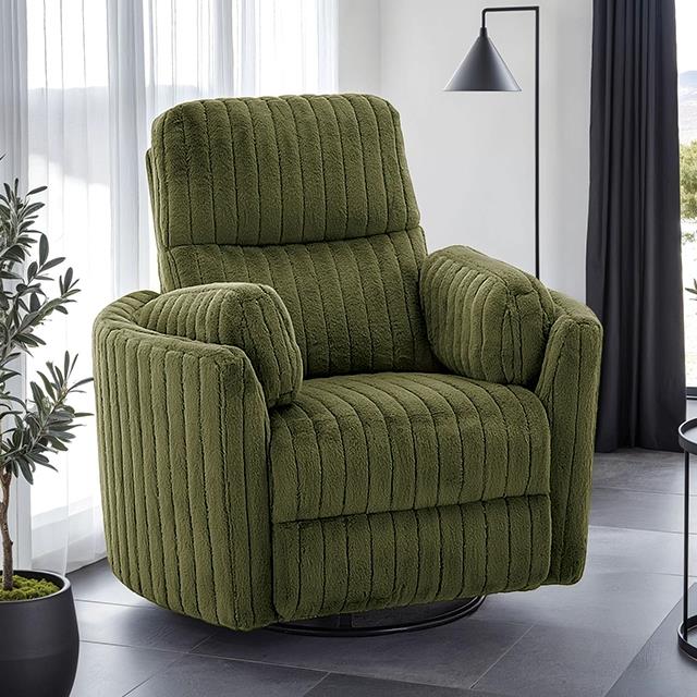 Furniture of America Belper FM-AC8018GR-PM Power Glider Recliner with Swivel IMAGE 1