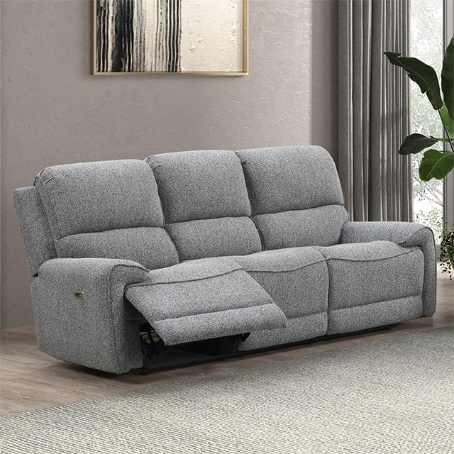 Furniture of America Morcote FM62001GY-SF-PM Power Sofa IMAGE 1