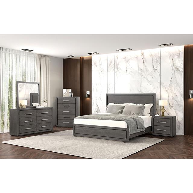Furniture of America Crowthorne FM70100GY-EK-BED King Bed IMAGE 2