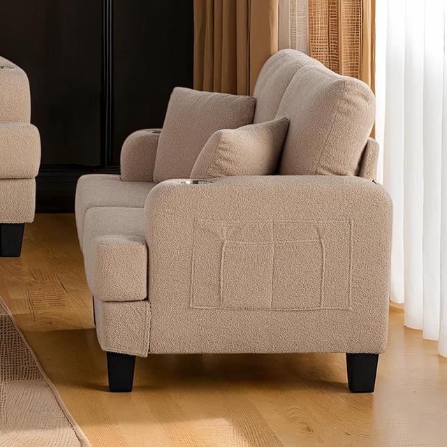Furniture of America Cinderford SL6936BG-LV-PK Loveseat IMAGE 1