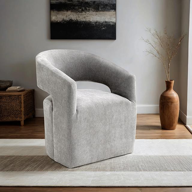 Furniture of America Tresa FM-AC3002LG Arm Chair with Casters IMAGE 2