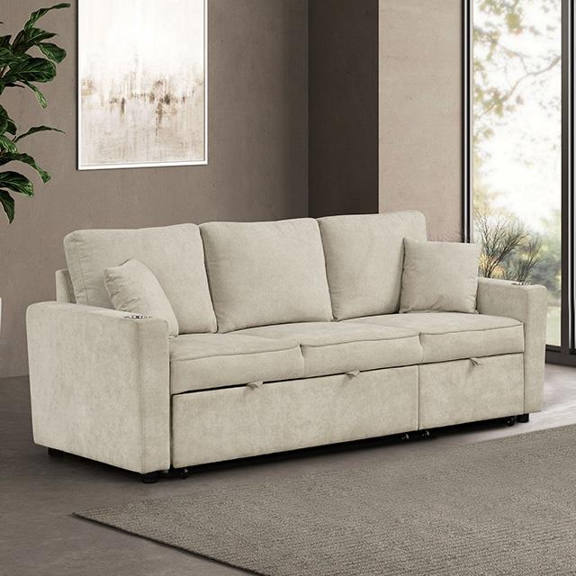 Furniture of America Kendal FM6965BG-SF-PK Sleeper Sofa Sectional IMAGE 1