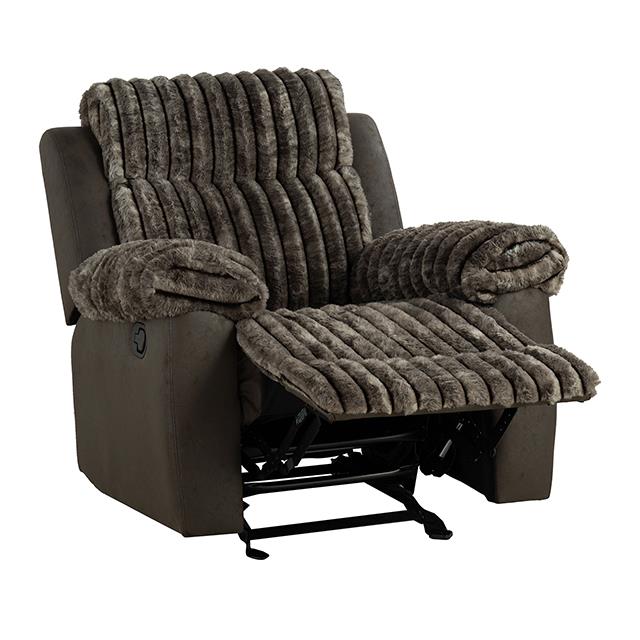 Furniture of America Dionysus FM64003BR-CH-M Manual Glider Recliner IMAGE 3