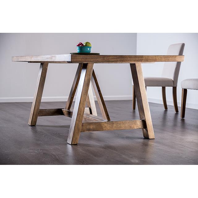 Furniture of America Losone FM3422BR-T-6PC-BN 6 Pc Dining Table Set with Bench IMAGE 5