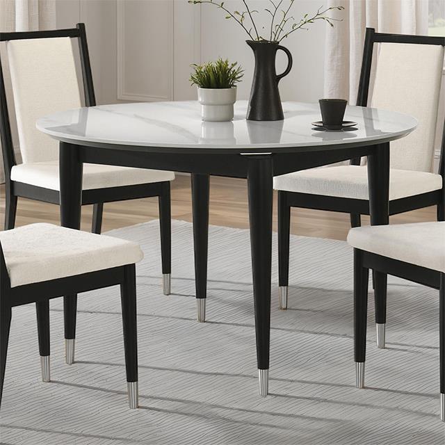 Furniture of America Maidstone FM32001BK-RT Round Dining Table IMAGE 1