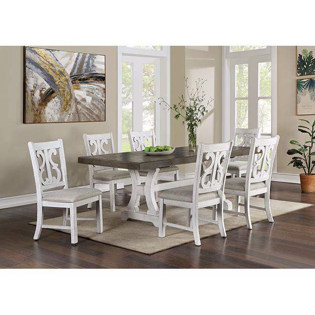 Furniture of America Auletta CM3417GY-T-7PC 7 Pc Dining Table Set IMAGE 2