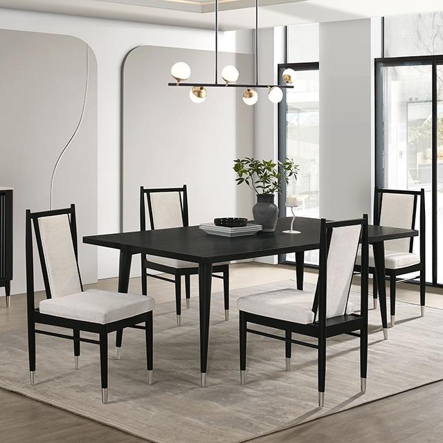 Furniture of America Margate FM32002BK-T Dining Table IMAGE 1