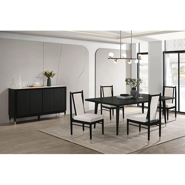 Furniture of America Margate FM32002BK-T Dining Table IMAGE 2