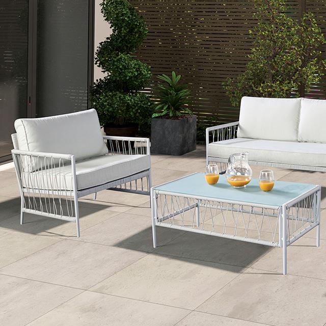 Furniture of America Shomari LA-A025WH-4PK 5 Pc Wicker Sofa Set IMAGE 1